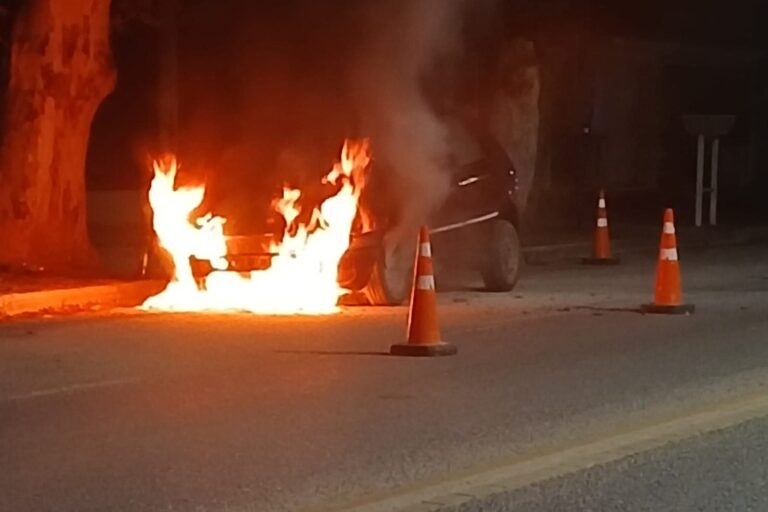 INCENDIO DE VEHÍCULO EN PILAR: SIN LESIONADOS