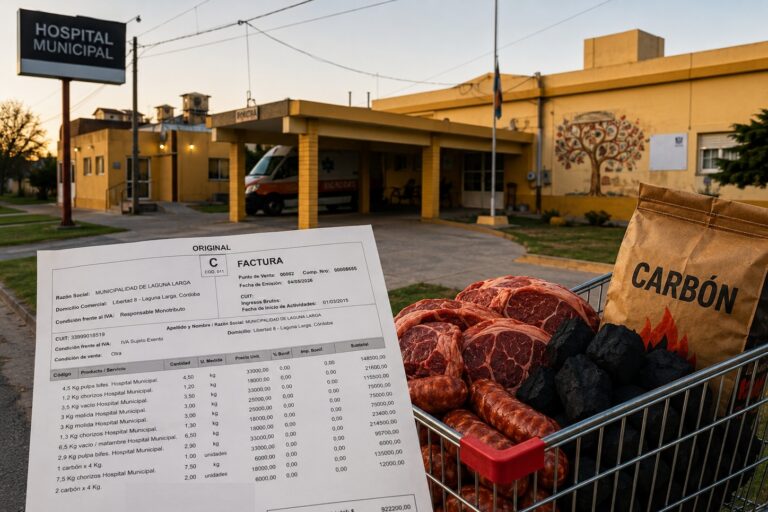 DENUNCIAN A LA INTENDENTA DE LAGUNA LARGA POR FACTURA DE UN MILLÓN DE PESOS EN ASADO IMPUTADA AL HOSPITAL MUNICIPAL