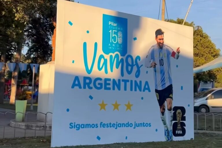 EL ÍCONO DE LOS FESTEJOS DE PILAR: EL CARTEL DE MESSI PUEDE SER TUYO